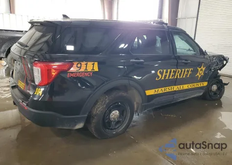 2020 Ford Explorer Police Interceptor из США, поврежденный, VIN 1FM5K8AB3LGD08883